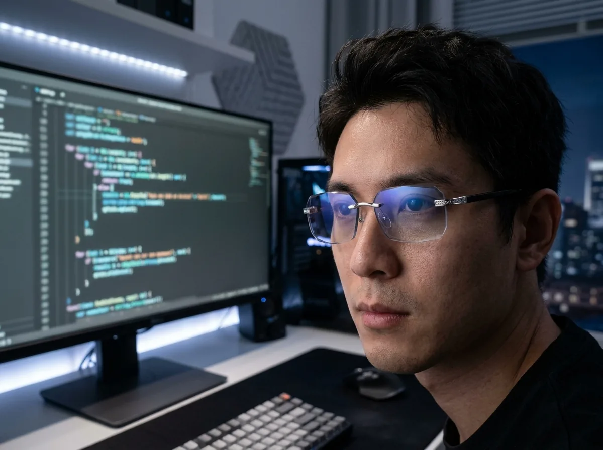 Step 3: Work late in front of digital monitors with total blue light protection